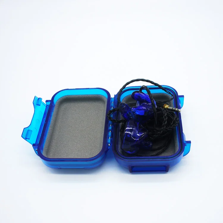 Прозрачный круглый жесткий чехол для наушников водонепроницаемый футляр упаковки IEM/наушников пластиковый