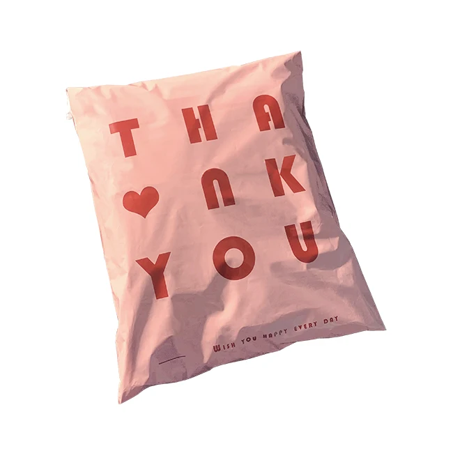Pink Love Heart Cute Mailing Bags Australia Dress Shirt Coloured Poly Pvc Bag Mail Hair Packing Mailing Bag Compostable Frosted