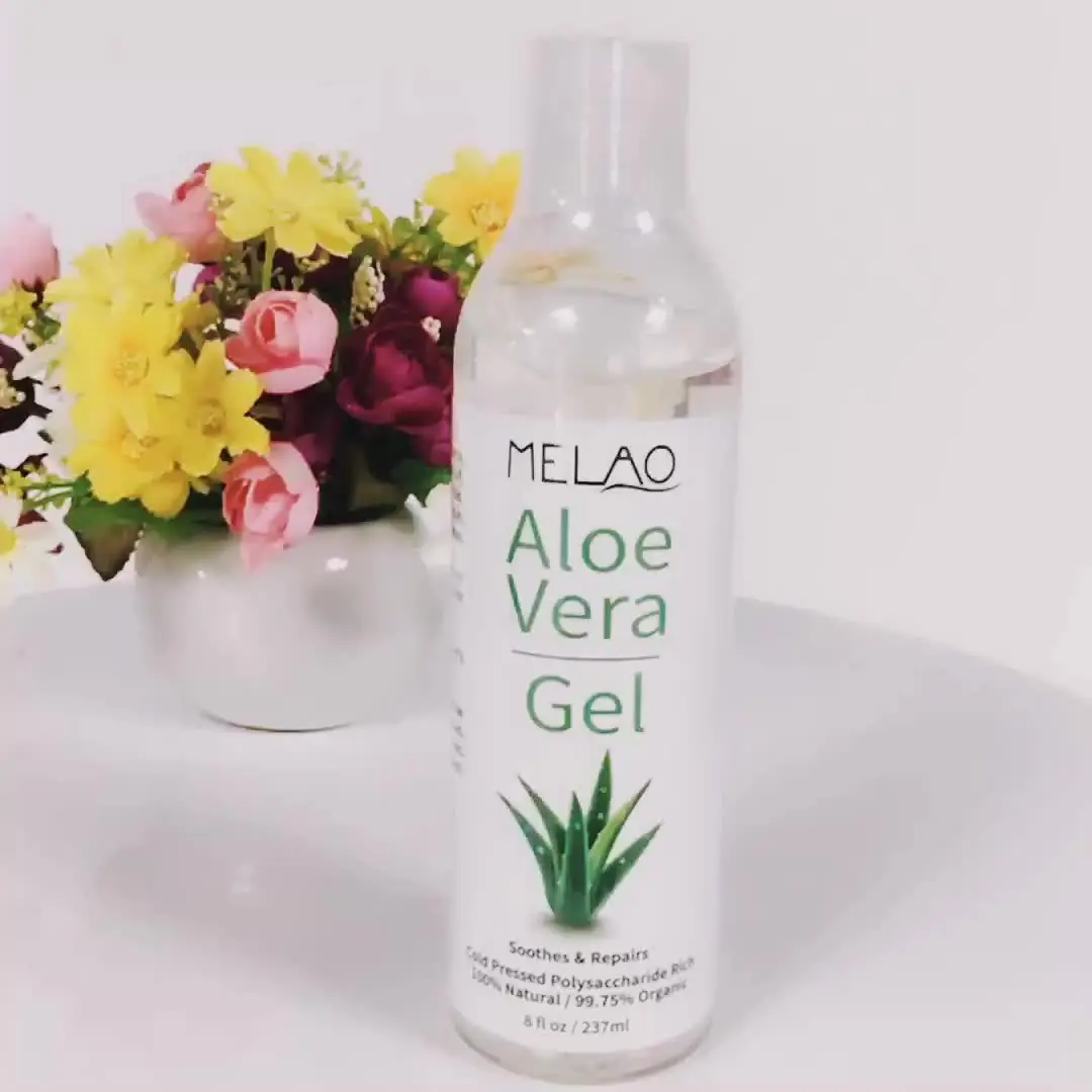 
100% Pure natural organic skin lightening smooth mosturizing skin care aloe vera gel 