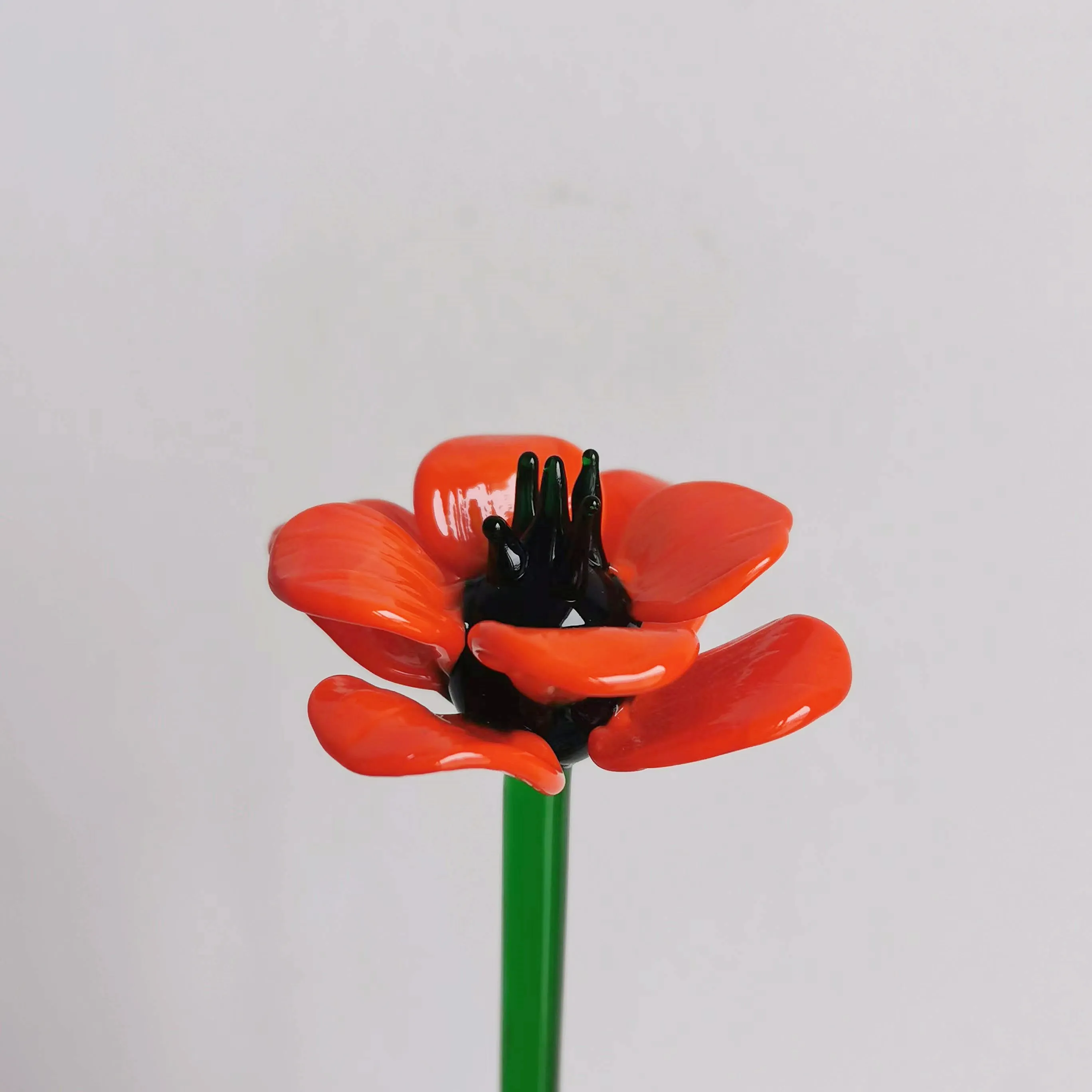 Handmade long stem murano glass flower artificial flower decoration