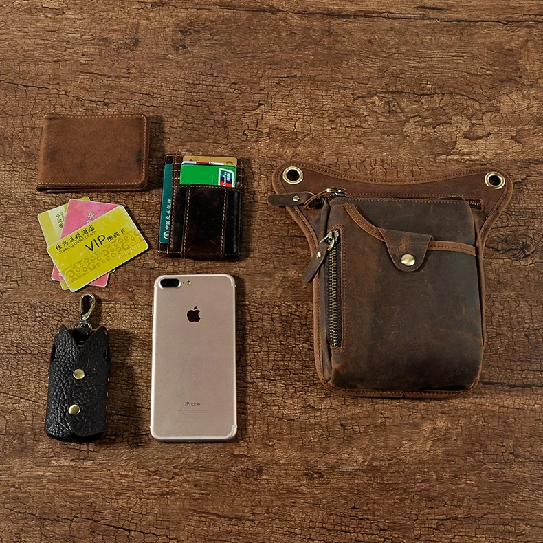 Boshiho Sports Phone Waist Bag Trendy Woman Fanny Bag Men Fanny Pack Motorcycle Pouch Shoulder Thigh Leg Waist Bag