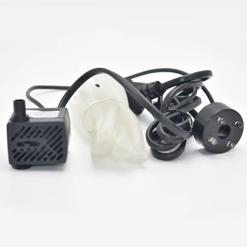 3w electric motor driven water pump mini submersible draining pump with led light for fountain table fish tank OEM ODM