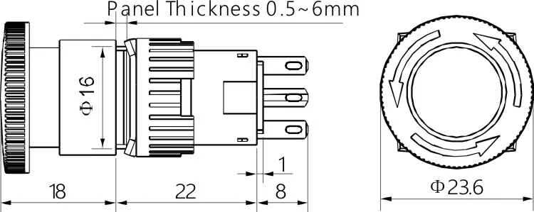 ONPOW 16mm scram push button switch(LAS1-AY-11TS) (Dia. 16mm)(CE,CCC,ROHS,REECH)