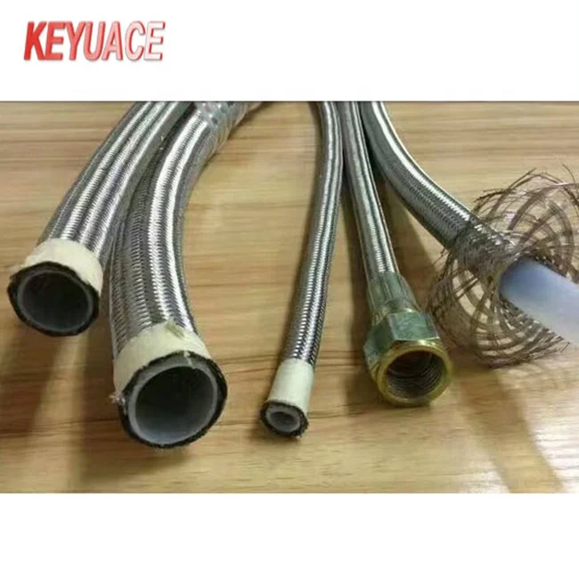 Chemical Pipe PTFE Hose Stainless Steel 304 Braided Metal Hose