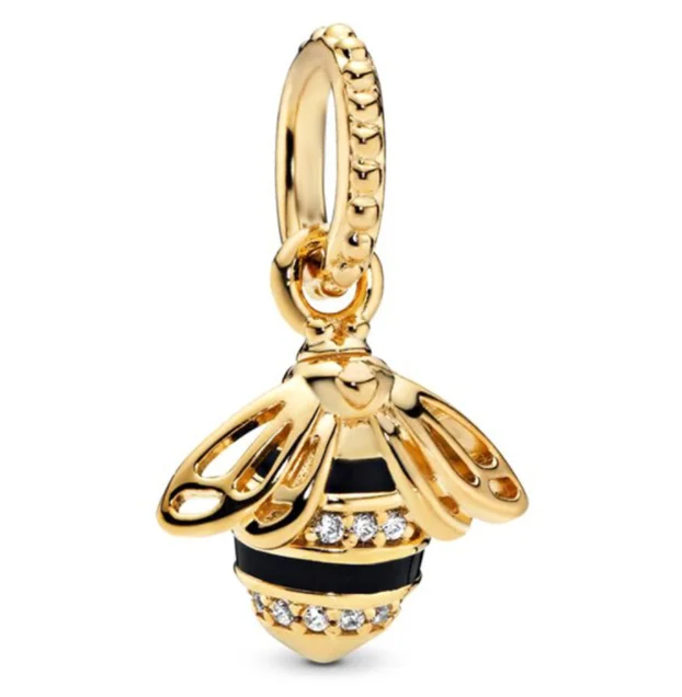 High quality pan dora gold charms 18k gold plated charms for jewelry making