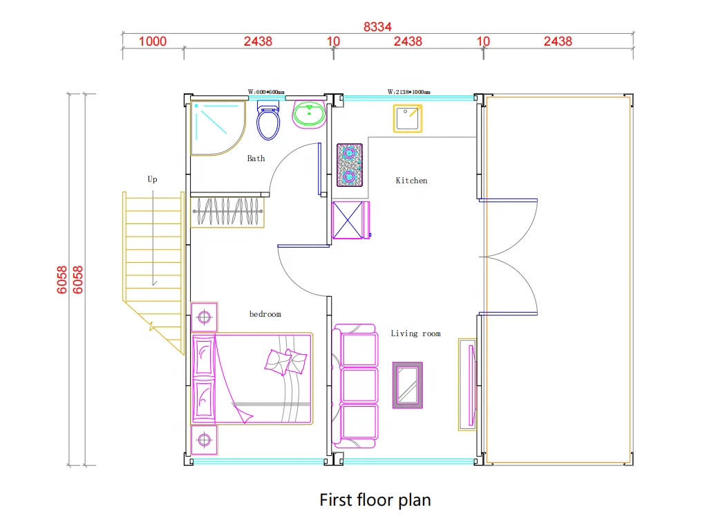 China modular low cost tiny prefab houses 2 bedroom steel 40 ft knock down flat pack 20ft iso CE shipping container frame