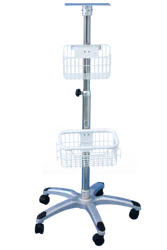 factory Outlet Monitor trolley deluxe medical trolley plastic steel overweight chassis rolling stand monitor medical holder