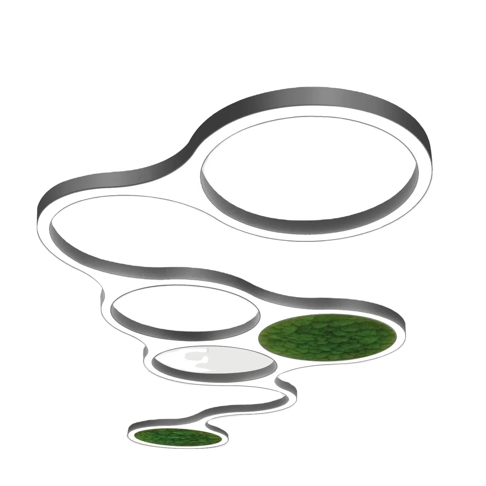 Hot Item Star Cluster Series Circle LED Chandelier Aquarius Ring Hanging Light with Acoustic Panel for Home Office Meeting Room