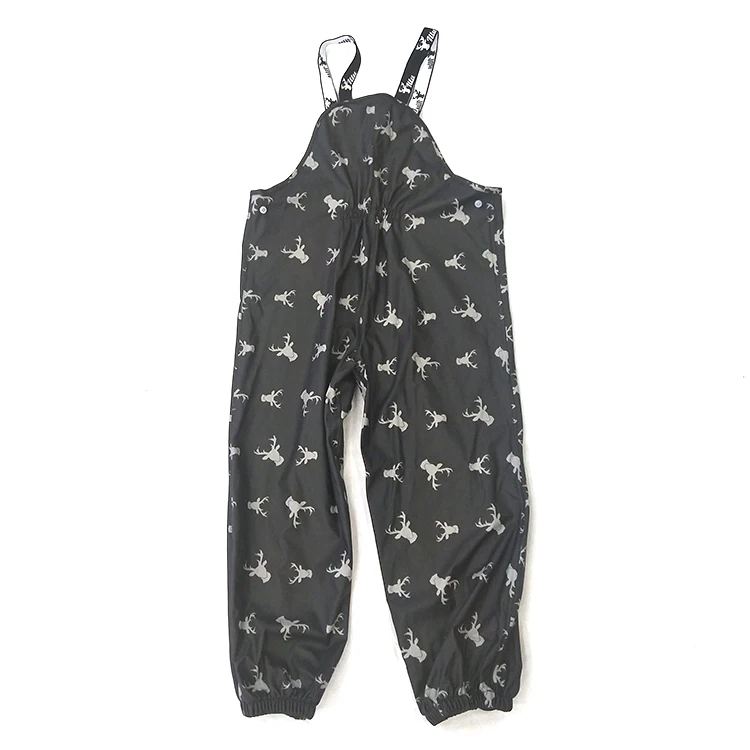 Stocked waterproof  XOPT-TECH single layered 100% FULL PRINT PU rain suit set for kids with hood insulated manufacturer