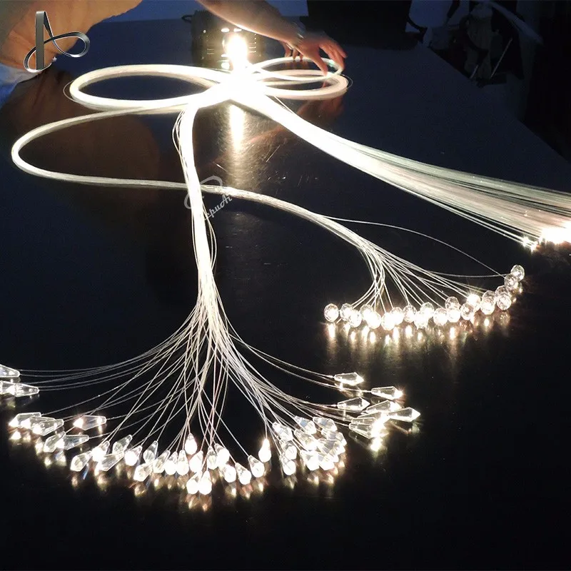 Interior decoration fiber optic light curtain water proof