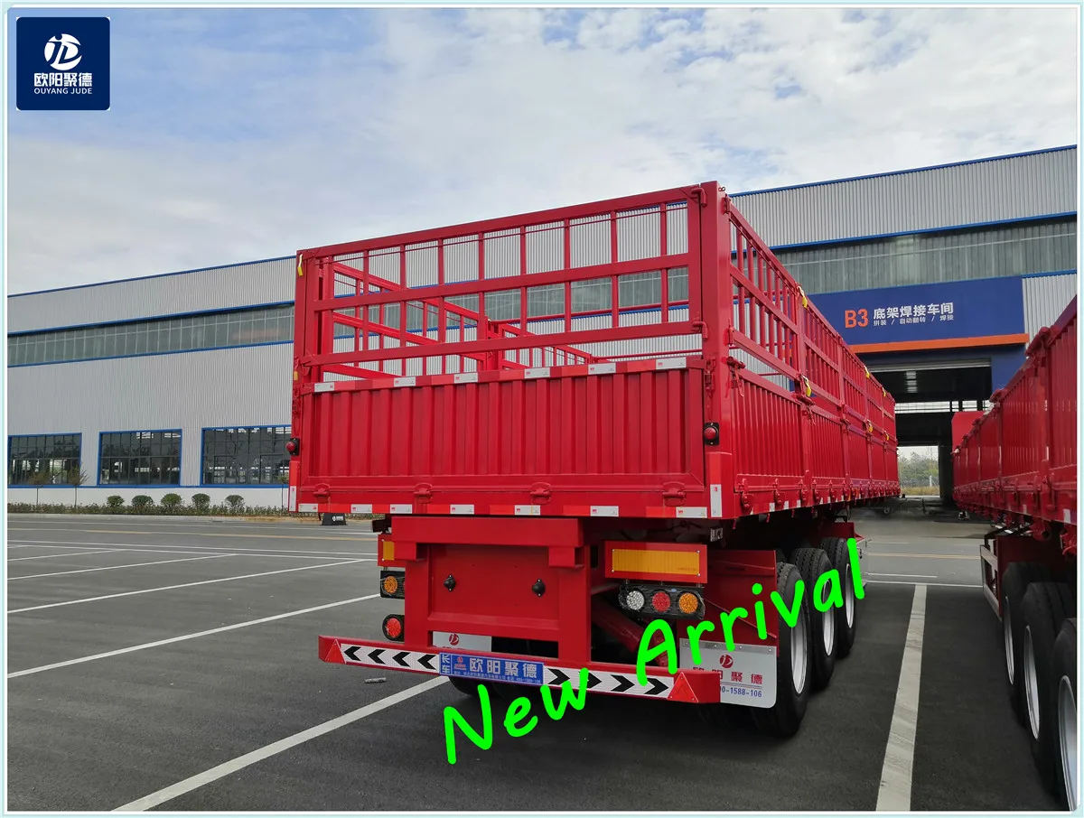  #OYJD Trailers good skill 40ft flatbed trailer 60t payload strengthen fence semitrailer use container gen set transport on