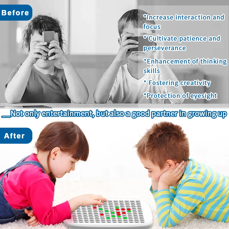 AI Board Games for Kids Features 9 Languages Multifunctional Smart Gomoku Chess Board Game Intelligent Electronic Chessboard