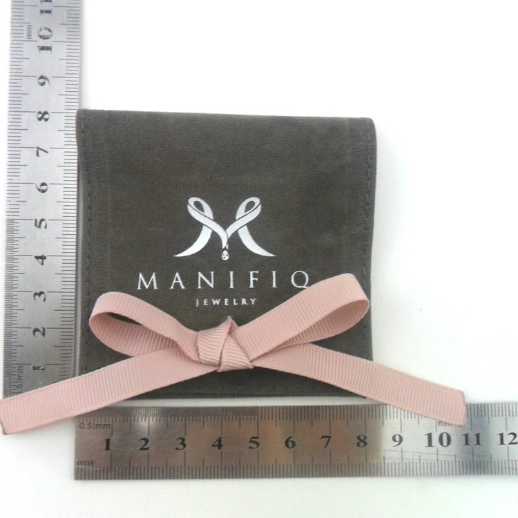 Suede Jewellery Box Pouch  Velvet Gift New High Quality Packing Makeup Travel Small Custom Size Logo Flap Jewelry  Pouch