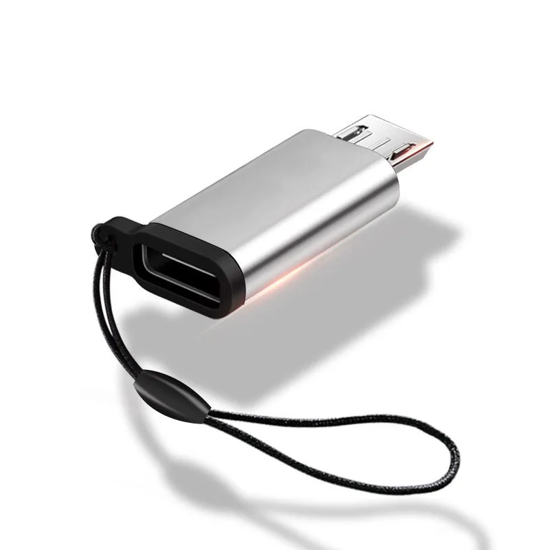 Переходник OTG с разъемом Type-c «Мама» на micro usb «папа» ремешком