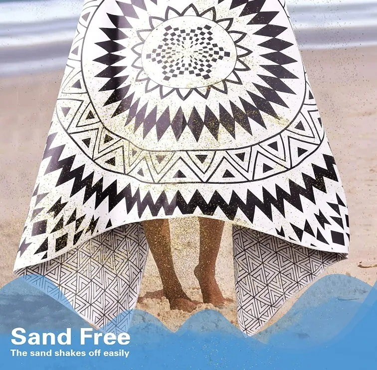 Custom Print Tesalate Microfiber Suede Waffle Quick Dry Sublimation Sand Free Absorbent Microfibre Wholesale Beach Sports Towel