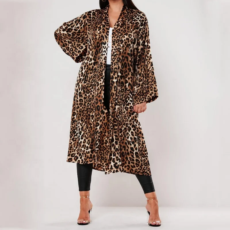 Custom summer print long blouse women plus size elegant beautiful floral long sleeve kimono