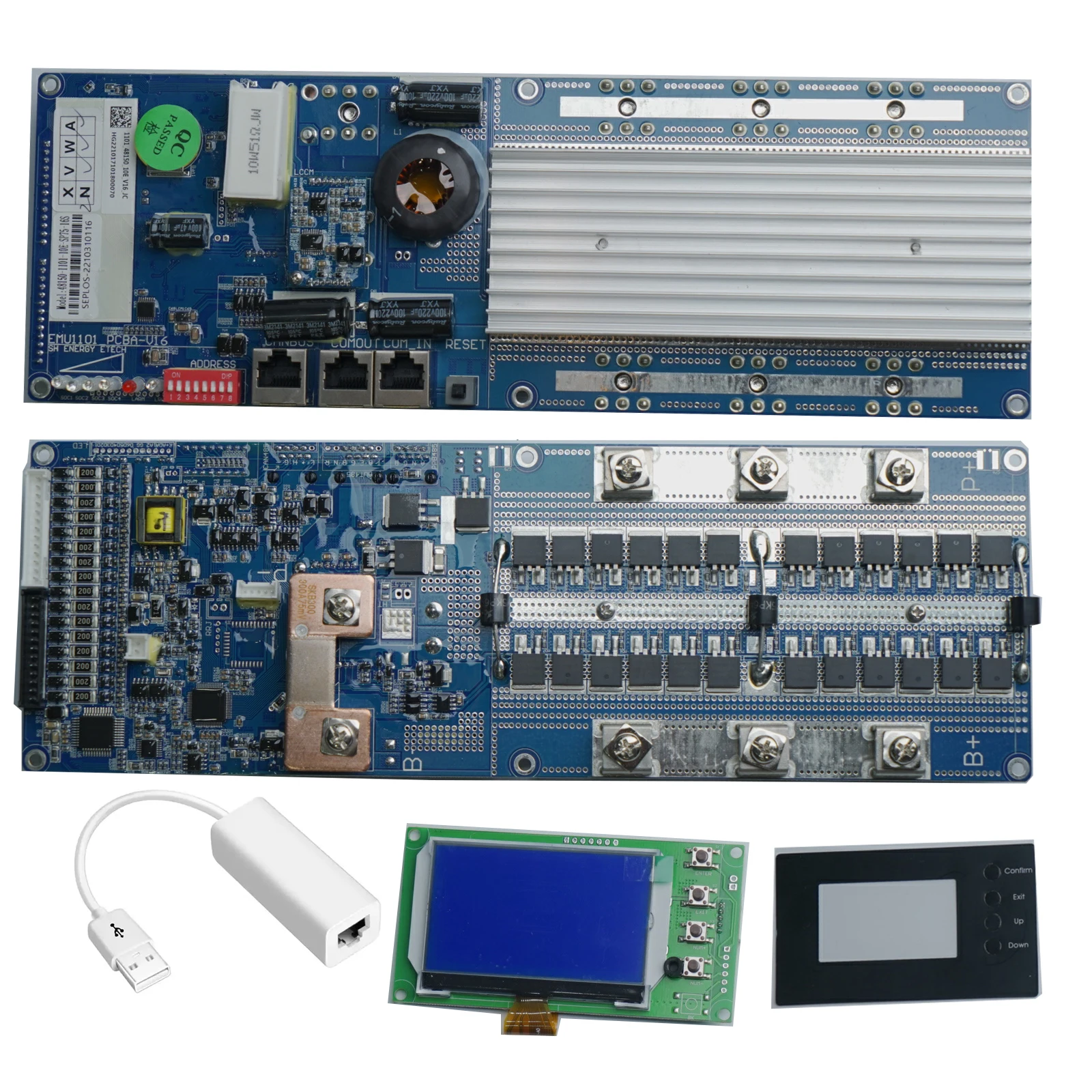 Seplos 50A/100A/150A/200A 24V/48V CAN/RS485 Battery Protection Board Lithium Lifepo4 Smart BMS Newest Version 10E With BT