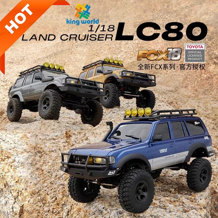 КВт Модернизированный лицензированный FMS FCX18 1/18 Land Cruiser 80 LC80 внедорожный Радиоуправляемый гусеничный катер 4WD RTR 2 4 ГГц дистанционное управление 4X4 внедорожник