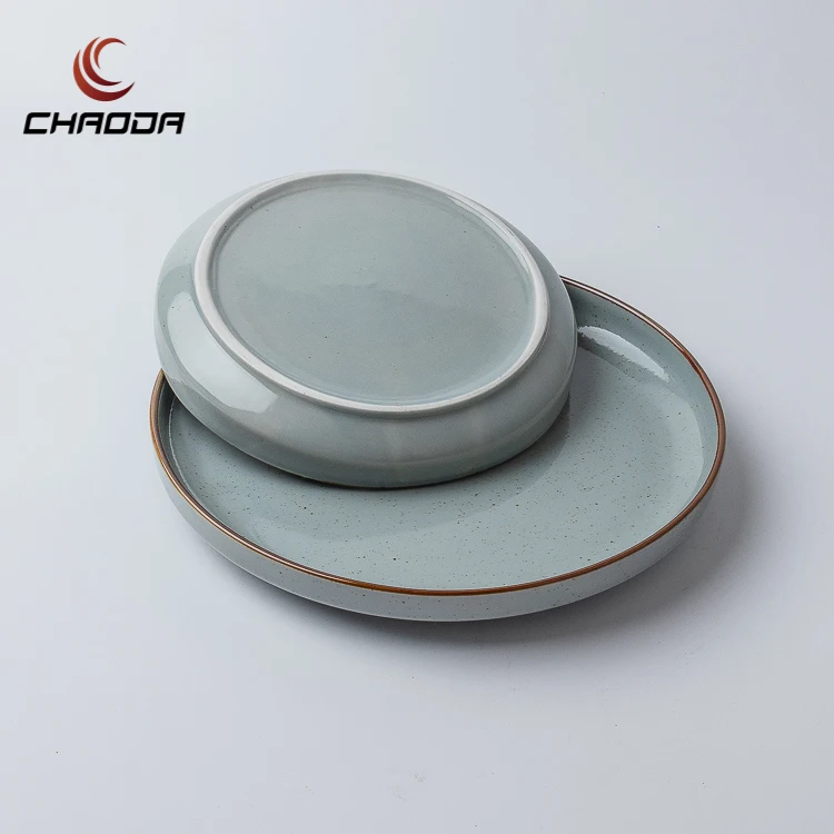 Nordic restaurant serving round Steak Dinner plate Restaurant Microwave Safe Ceramics Plate Food Dishes for home and hotel