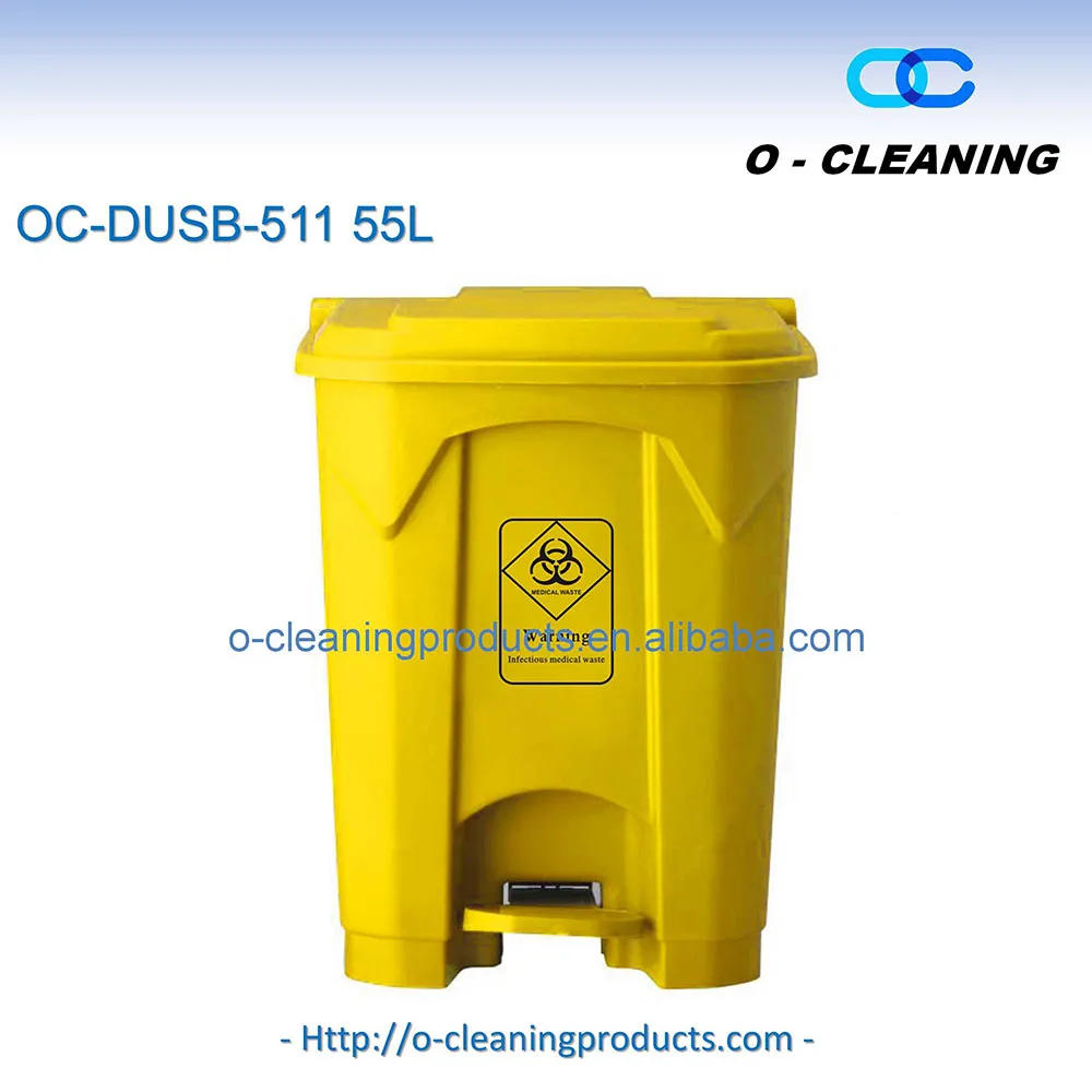 O-Cleaning Commercial Foot Pedal Classified Trash/Garbage/Rubbish Can,Plastic Step-On Recycle Bin For Hotel/Restaurant/School