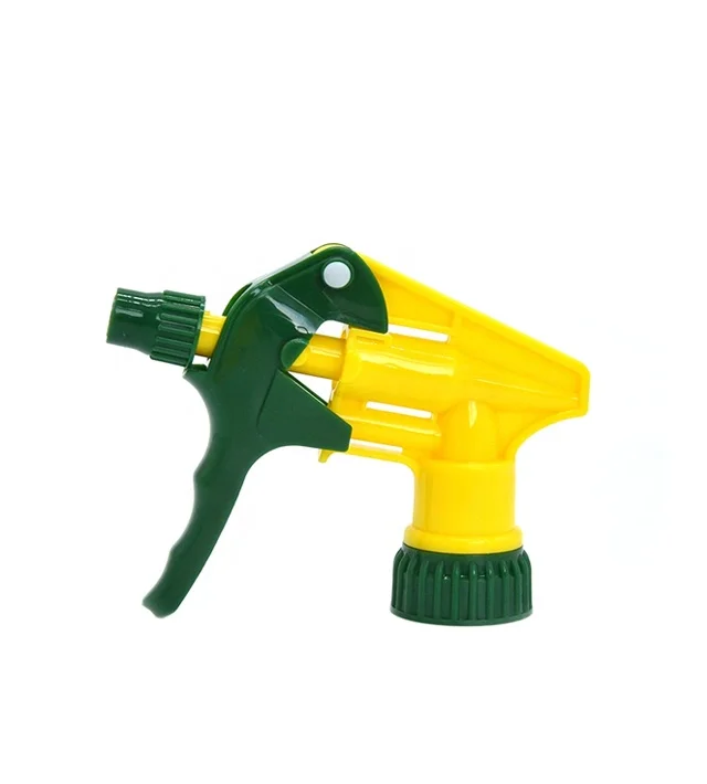 28/410 28mm Yellow Color Trigger Sprayer  D Gun Type Fine Mist Trigger Sprayer For Cleaning Sprayer Bottle