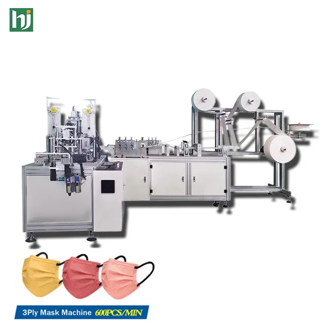 semi automatic flat servo motor for face 3ply facemask disposable mask making machine