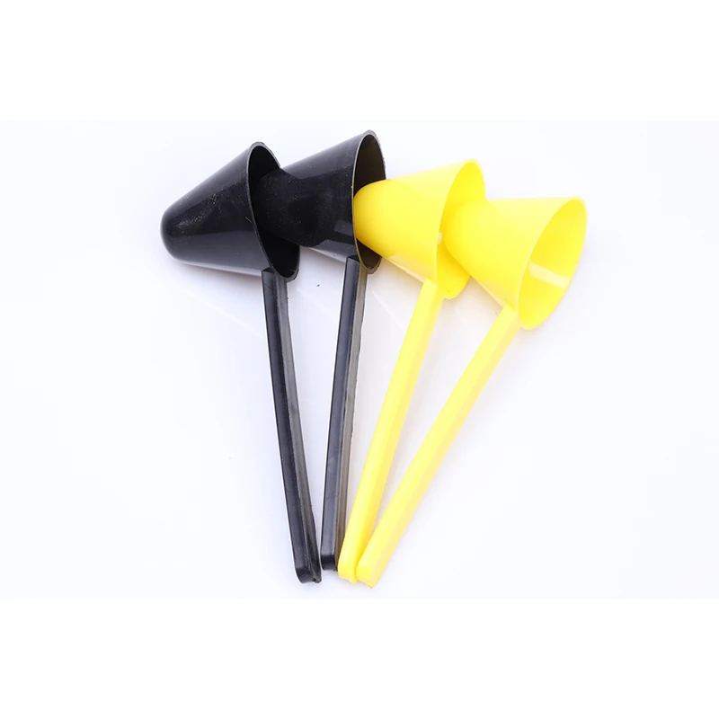 Personalized custom logo triangle cone shape food grade plastic coffee measuring spoon scoop, black