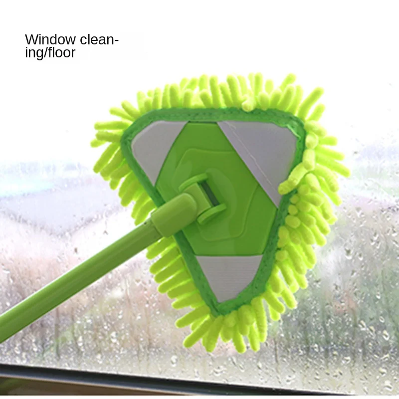 Small Triangle Retractable Mini Mop Ceiling and Wall Cleaning Artifact for Household Tile and Bathroom Cleaning