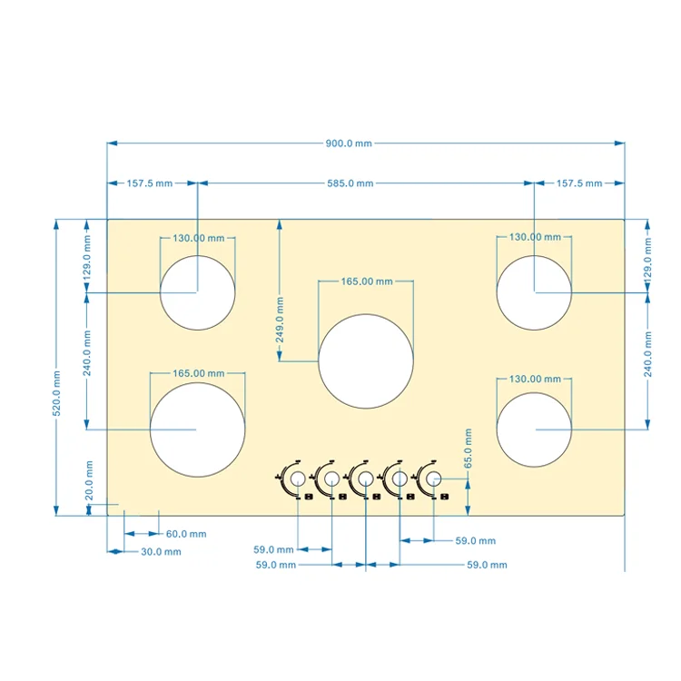 Factory direct price custom gas stove glass Free spare parts 4 burner gas stove glass