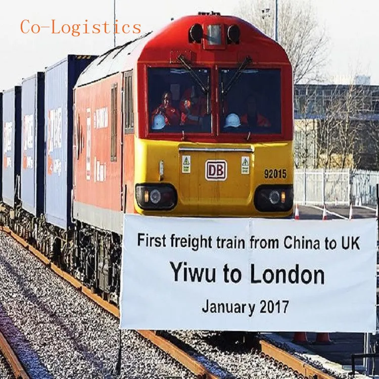 
International train cargo freight shipping from shenzhen china to England freight forwarding door to door service 