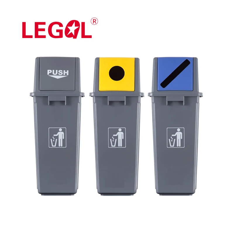Remarkable recycle bin different waste container lid paper/can/ general recycling container bin dustbin garbage plastic