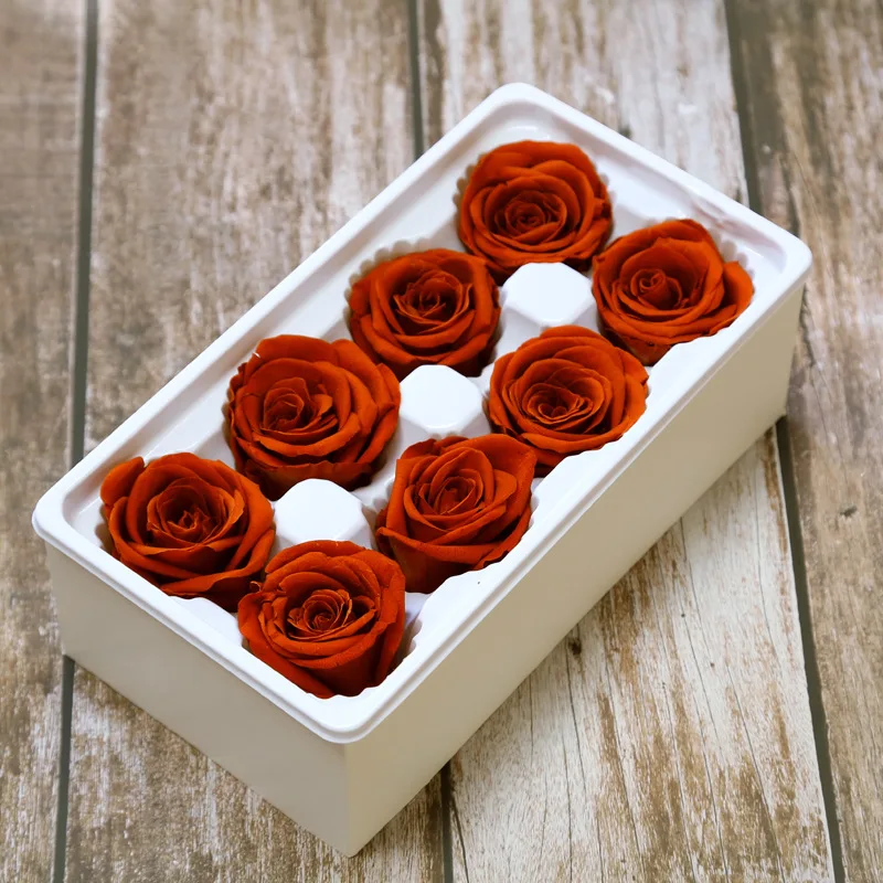4-5cm Preserved Rose Flowers Immortal Rose Real Touch Flower Head Flowers Artificial Preserved Rose Bud
