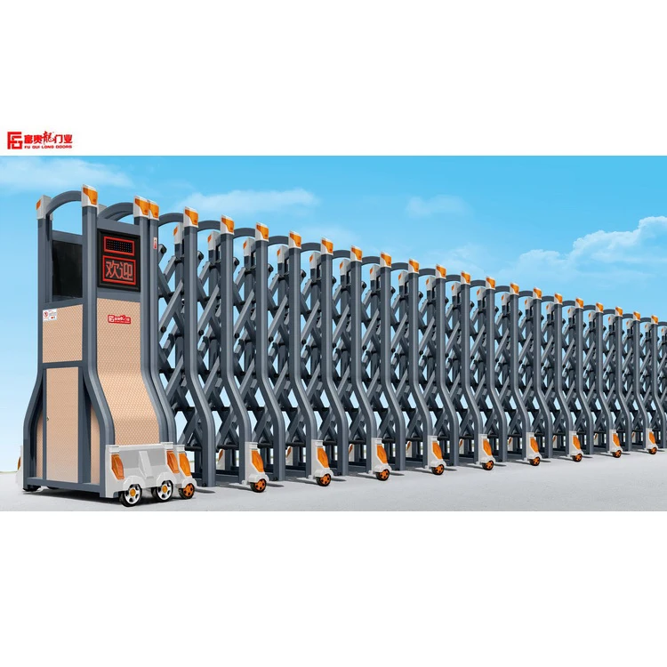 
Hot sale retractable gates sliding door motor gate aluminum trackless folding gate by motor operated 