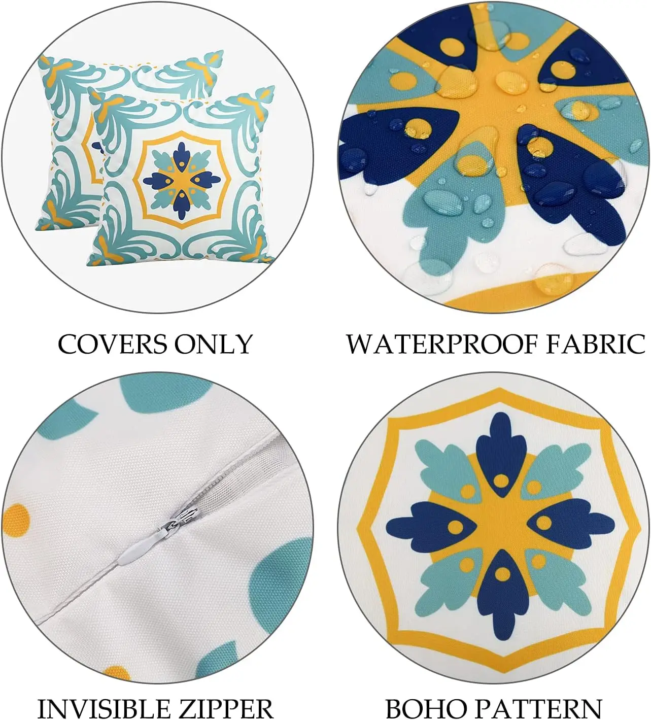 Sublimation Waterproof Cushion Cover outdoor furniture pillow case Decorative Outdoor Waterproof Throw Pillow Covers