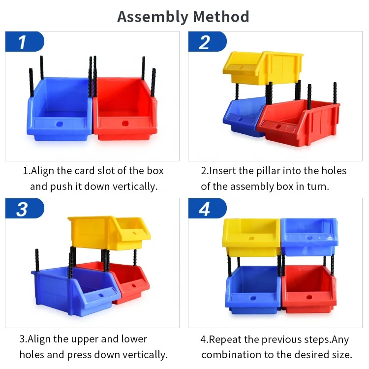 Stackable Nut Bolt Boxes Industry Warehouse Storage Bins Workshop Tool Box Storage