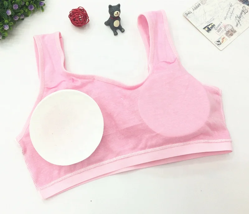 
Colorful design wholesale kids young girls underwear soft padded seamless bra 