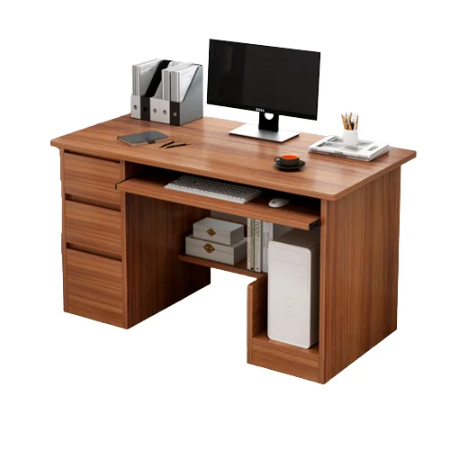 Home desk with drawer lock simple 1.2m computer desk desktop bedroom desk