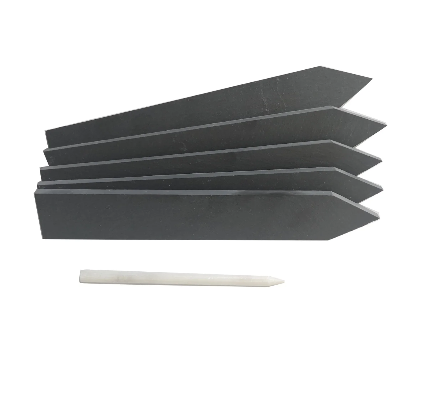 Natural Black Slate Laser Letter Flower Plant Labeling Tag with Writing Chalk