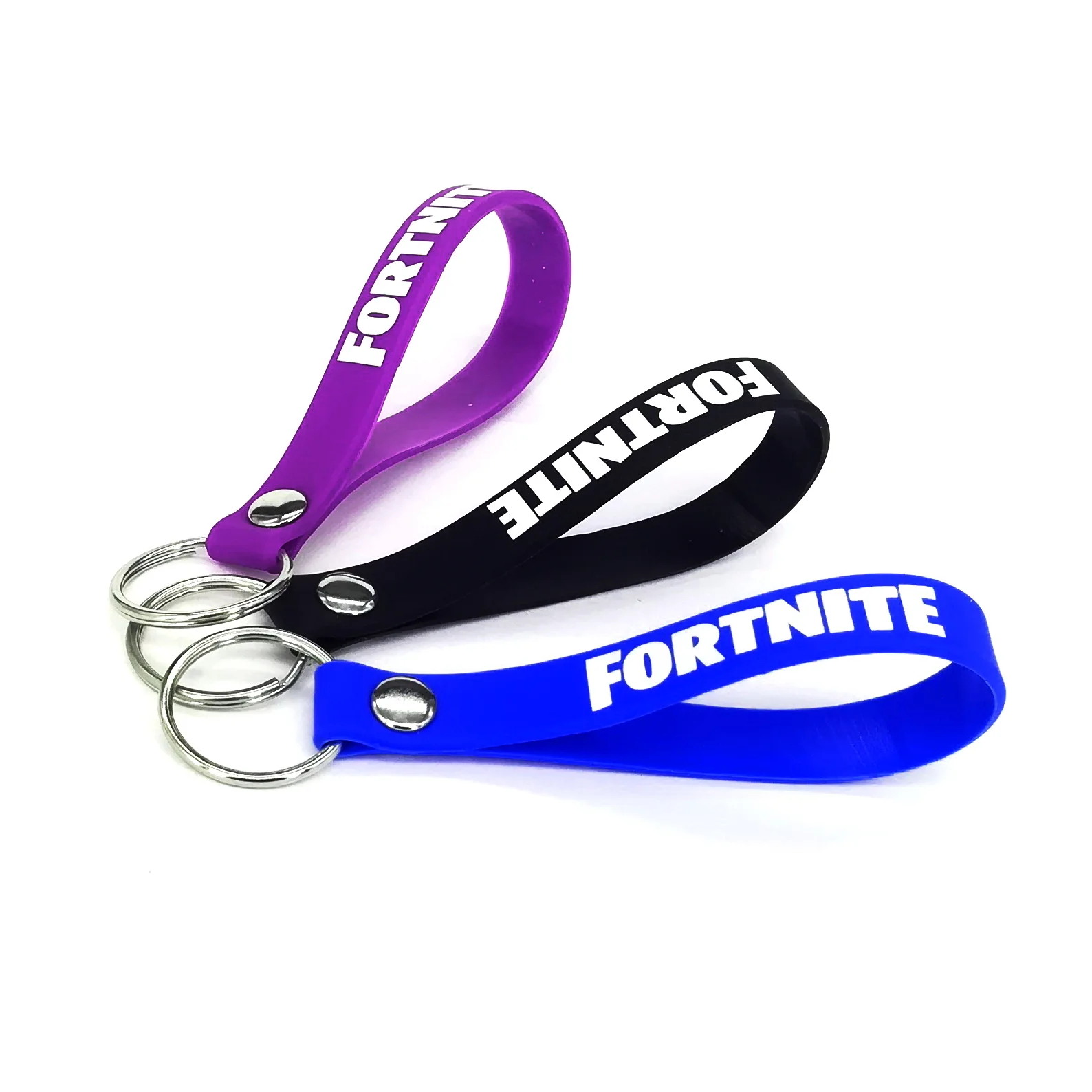 Cheap silicone bracelet keychain personalized cheap keychains
