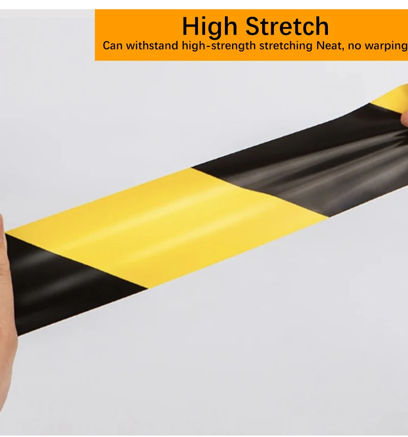 BYSLI Yellow non-Adhesive Underground Customize Printed Safety Barrier Hazard Pvc Warning Roll Tape