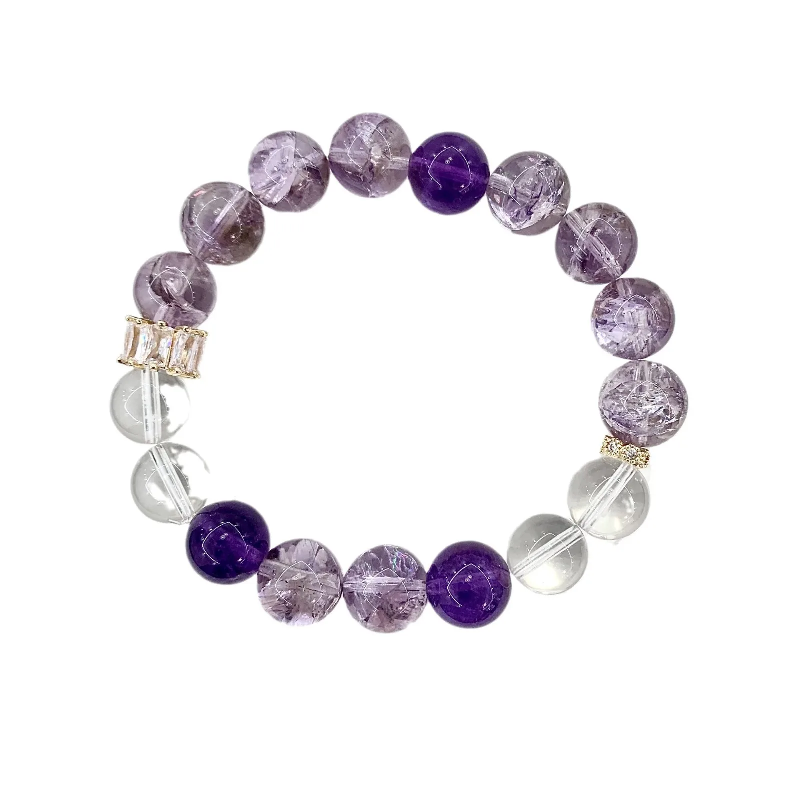 ANKER Good Quality Crystal Bracelet Natural Chinese Good Luck Bracelets Purple Fashion Beaded Bracelets