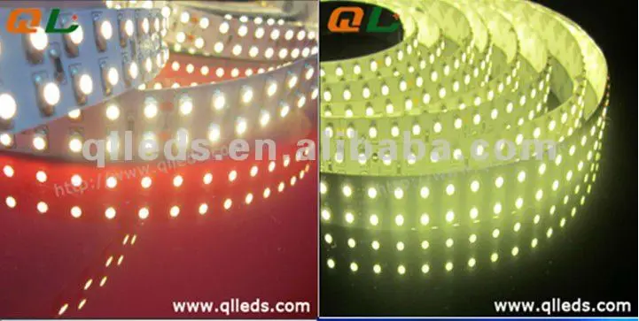 Двухлинейная супер яркая гибкая светодиодная лента 4080lm/m CRI90 + 15 мм PCB IP20 504 светодиоды/м Заводская Продажа Прямая поставка