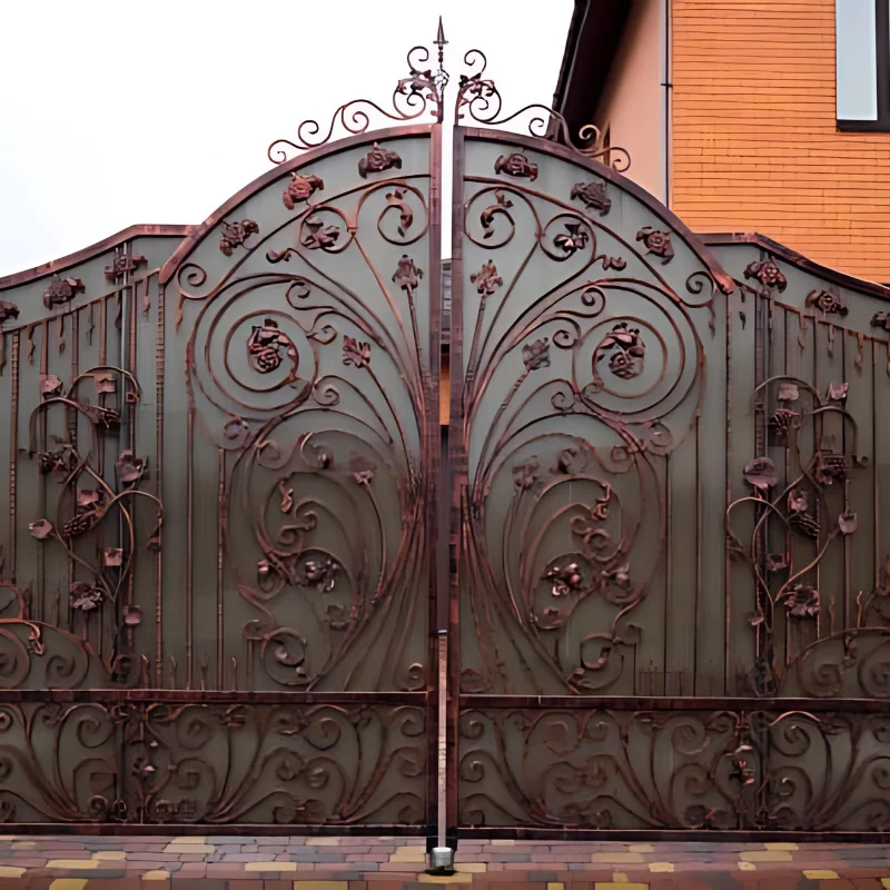 Modern Design Wrought Iron Gate Iron Main Gate Driveway Gate Wrought Iron Door Metal Garden Gates