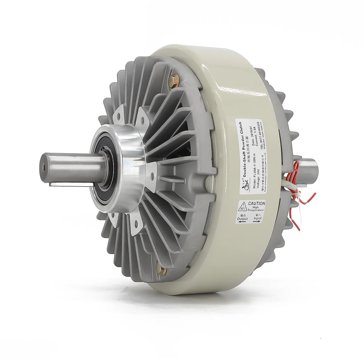 SHENGDA Factory Supply FL25A-1 Double-Shaft Magnetic Powder Clutch for Printing Machinery