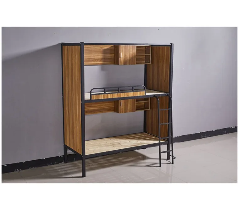Professional manufacture modern school dormitory bed loft apartment furniture bunk bed