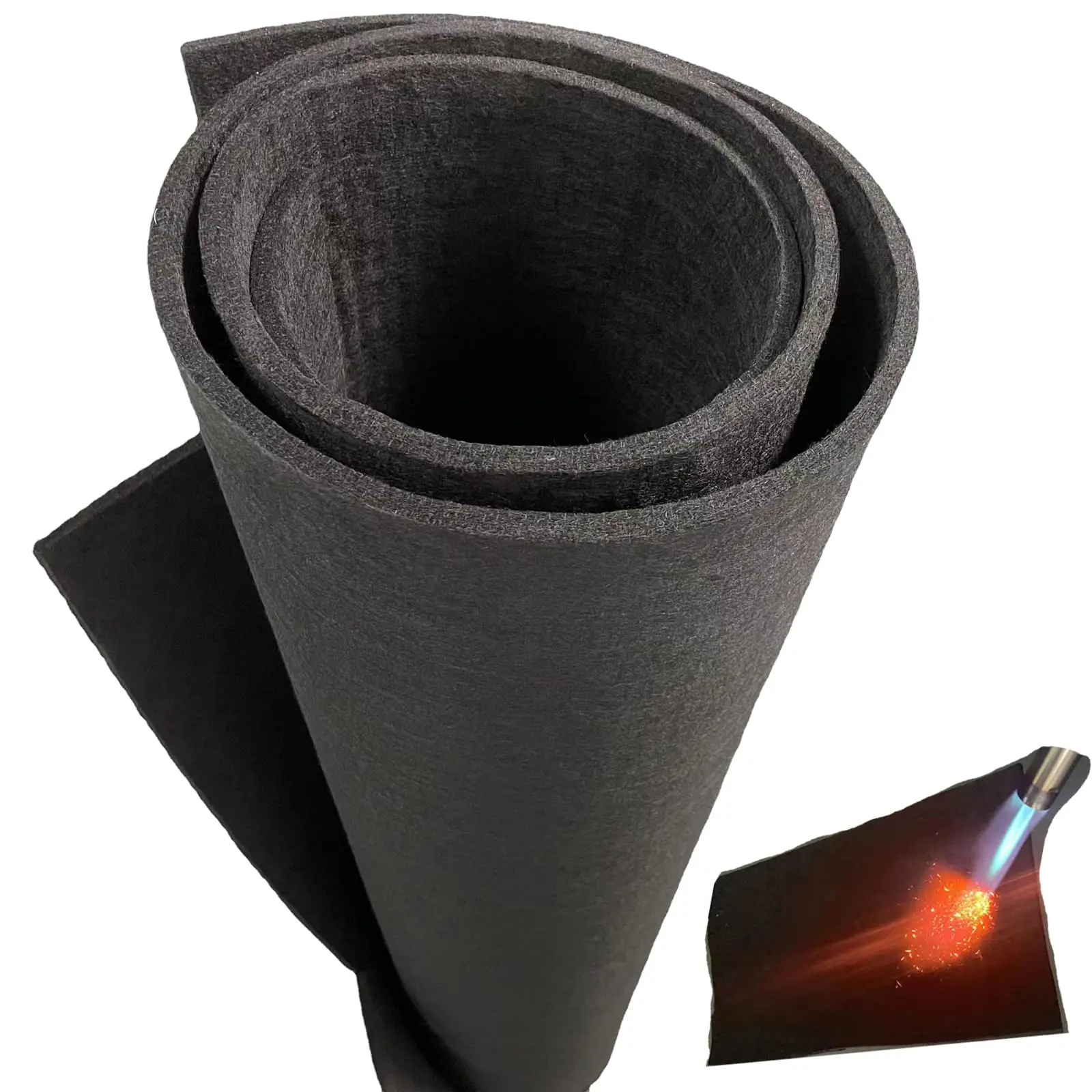 Heat-Resistant Flame Retardant Carbon Felt Welding Blanket Fireproof High Temp Insulation Pad Protective Mat for Welding