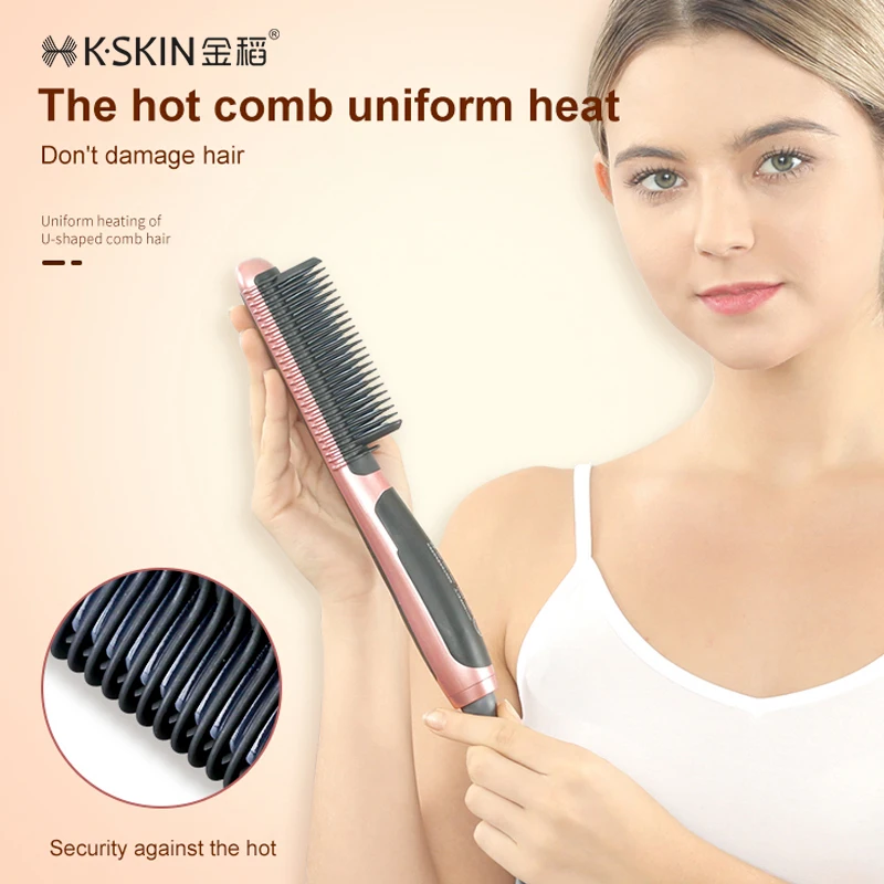 
KSKIN Professional 6 gear regulation Ionic Brush Anti Scald Static hair straightener 