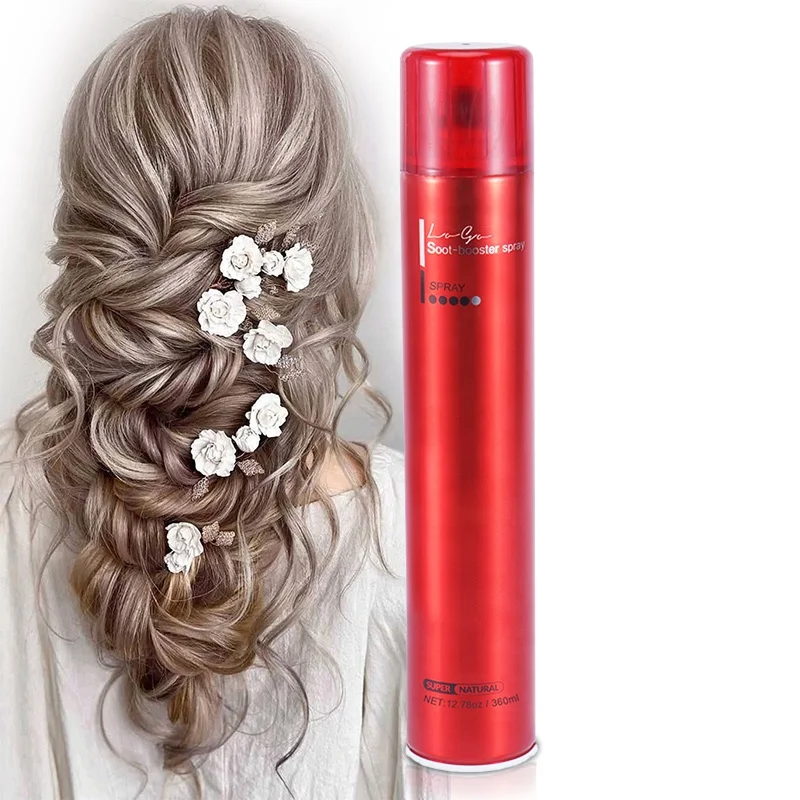360ml High Quality easy clean long lasting hair spray with environmentally friendly hairspray and curl hair spray for oem order