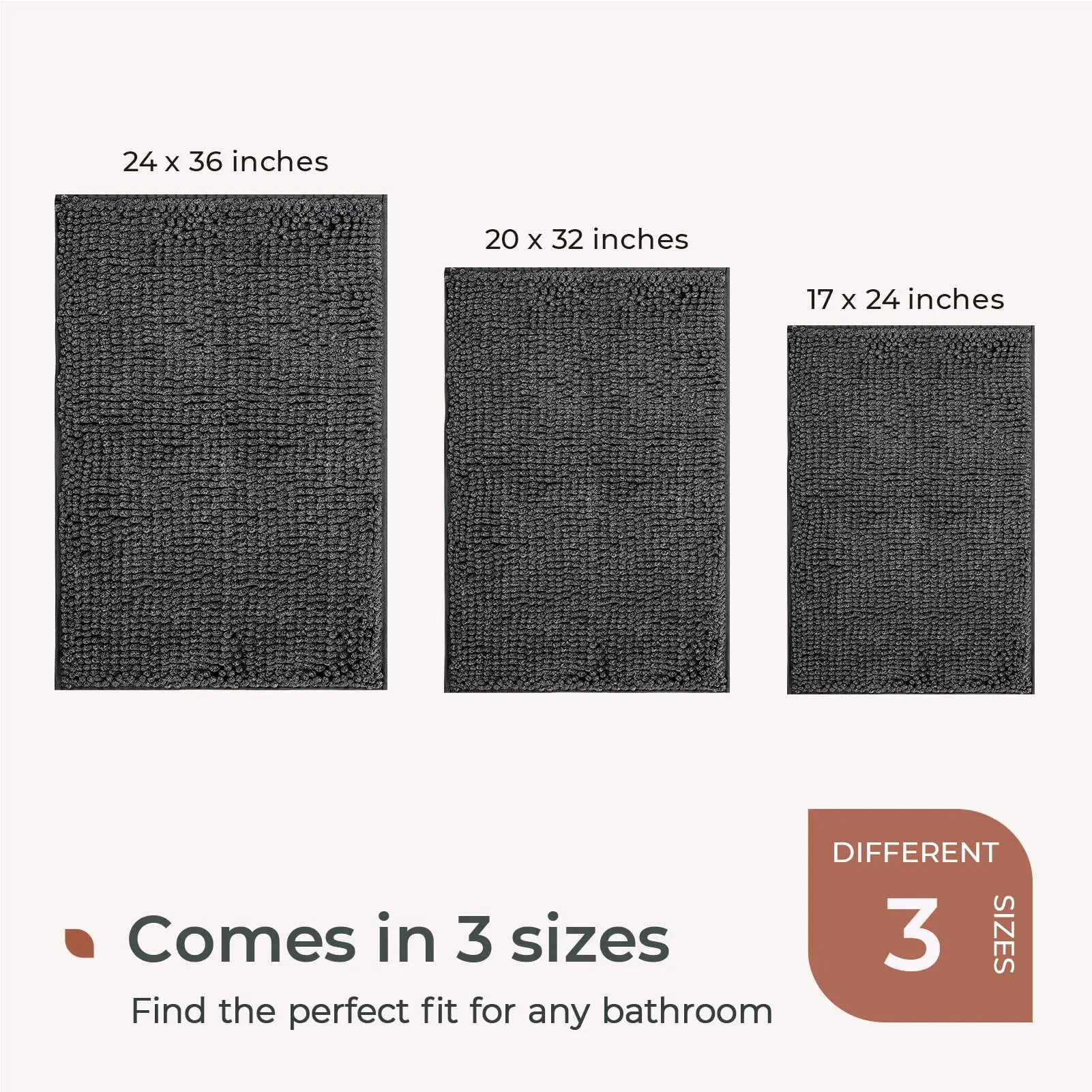 Thick Soft Absorbent  Quick Dry Microfiber Mats Machine Washable Rugs for Shower Floor Bathroom Bathmat Accessories Decor