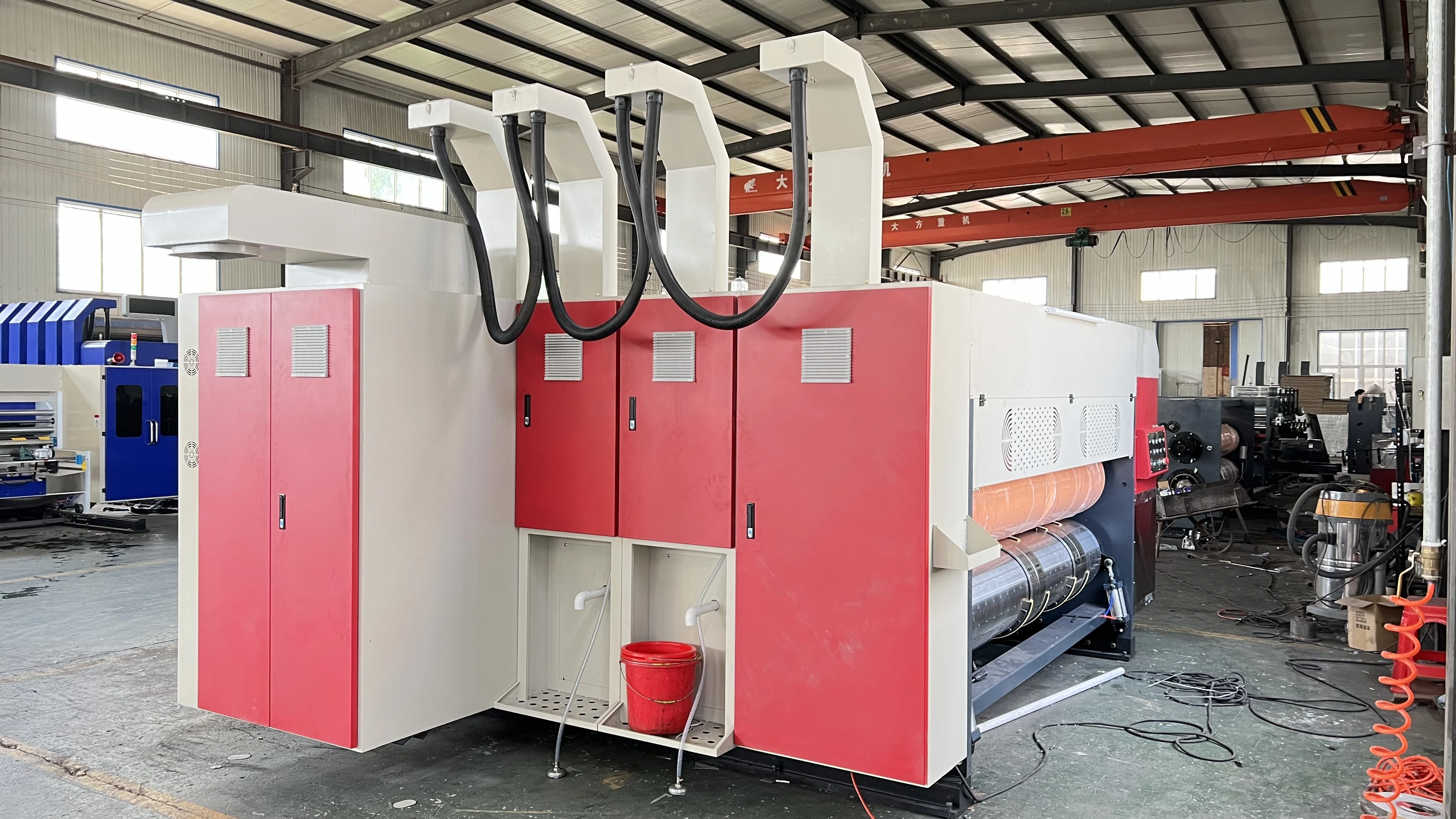 Automatic flexo two color printer slotter and die cutter corrugated board printing machine for make cardboard boxes